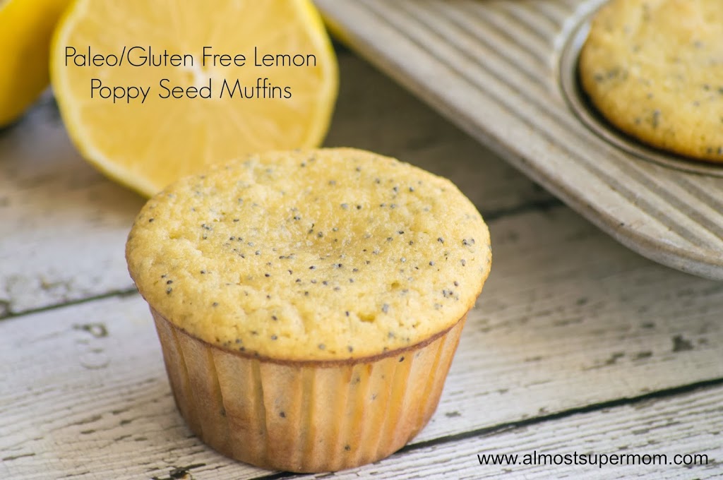 Paleo/Gluten Free Lemon Poppy Seed Muffins
