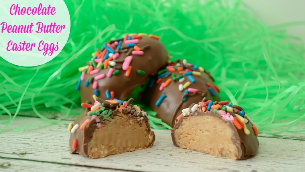 Chocolate Peanut Butter Easter Eggs. These are a perfect homemade treat for any Easter basket, or just because. 