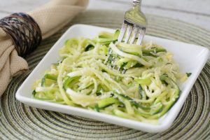 One Skillet Garlic Parmesan Zoodles. healthy, low carb, paleo and gluten free alternative to regular noodles. Even if you don't usually like zucchini, you will LOVE these! Substitute them for noodles in your favorite dishes for a fresh and healthy recipe!