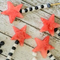 Star Spangled Fruit Skewers. What a fun and healthy treat for your next backyard BBQ! This would be perfect for Fourth of July.