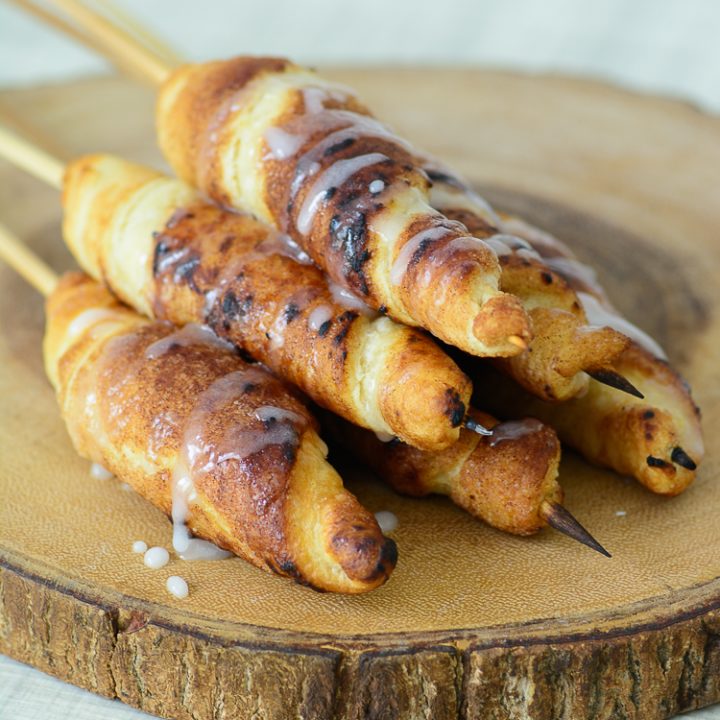 Campfire Cinnamon Roll Ups Almost, Fire Pit Party Snacks