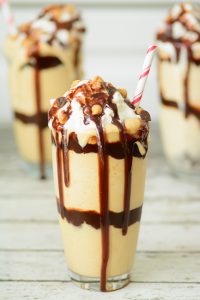 Chocolate Peanut Butter Milkshake. There isn't a better combination than chocolate and peanut butter. Turn it into a milkshake and you have just created a delicious and unbelievably good milkshake recipe.