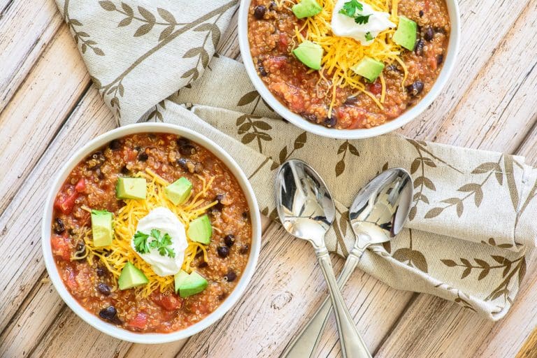Vegetarian Slow Cooker Quinoa Chili