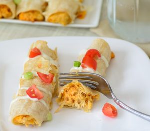 Kick up your appetizer game with these zesty Buffalo Chicken Taquitos. A perfect snack for the big game or just to satisfy a random buffalo chicken craving. Either way, you are going to love this buffalo chicken recipe!