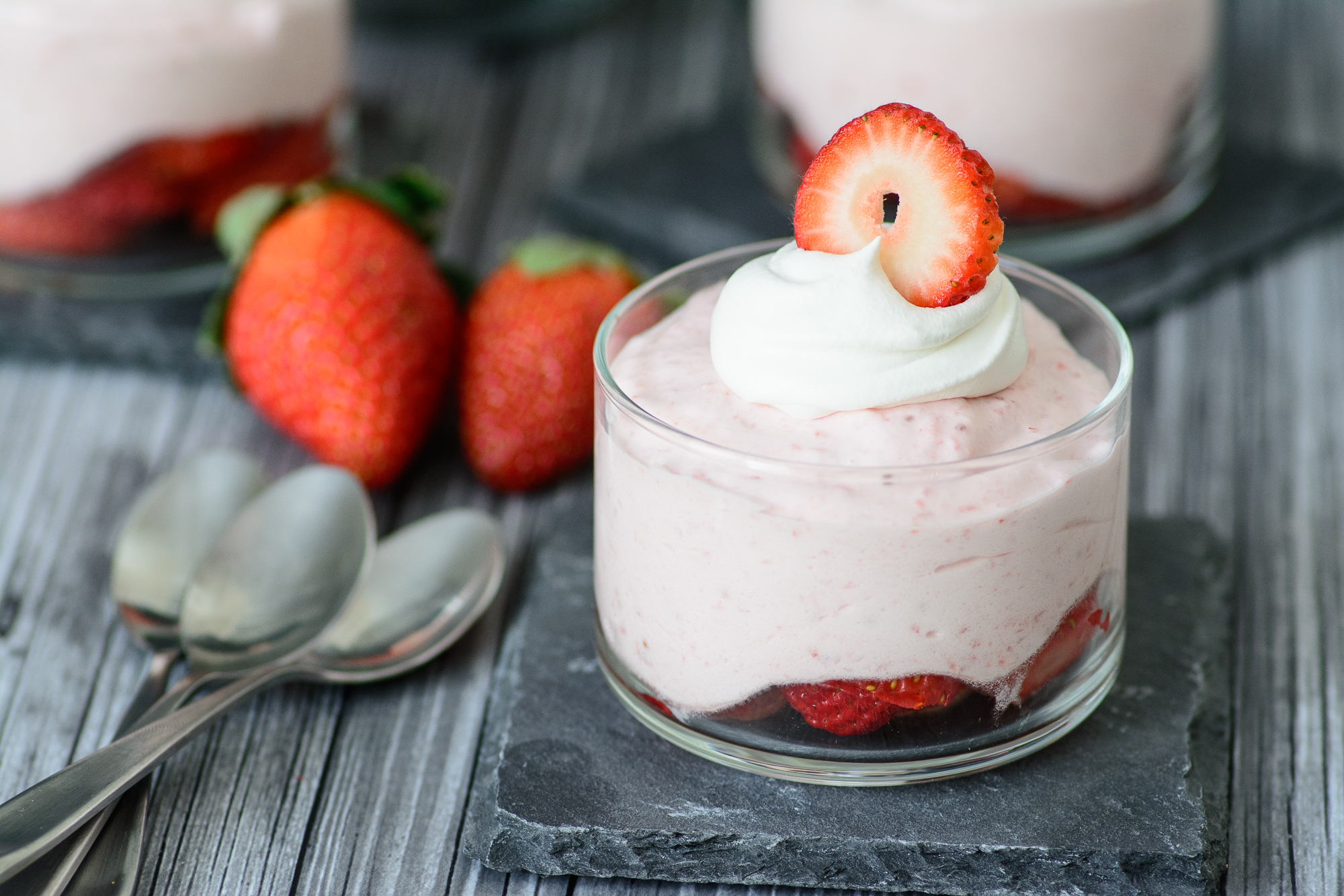 3 Ingredient Strawberry Mousse