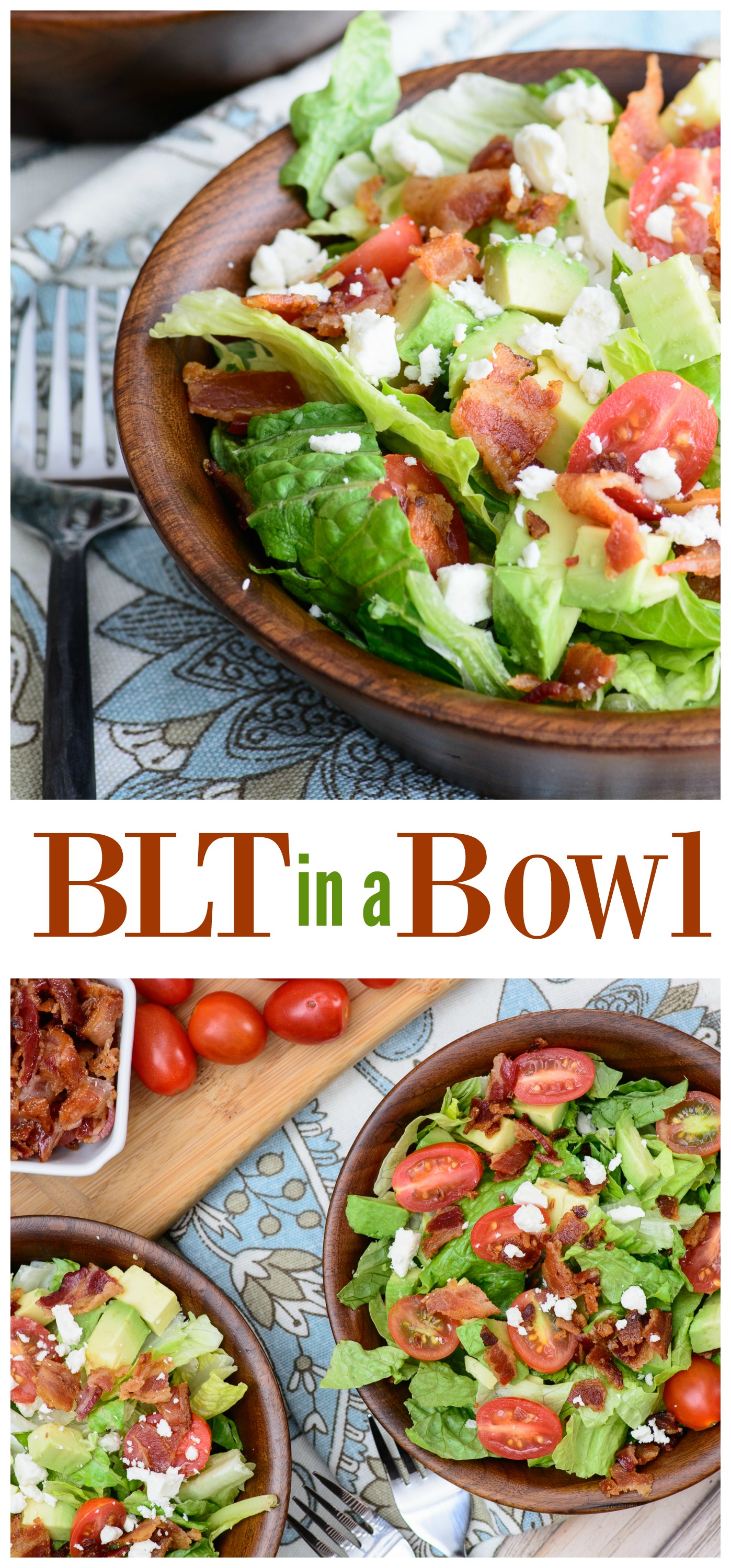 This salad recipe has all the robust flavor of a BLT without the carbs! This paleo, gluten free and low-carb recipe is so delicious, you won't even miss the bread!