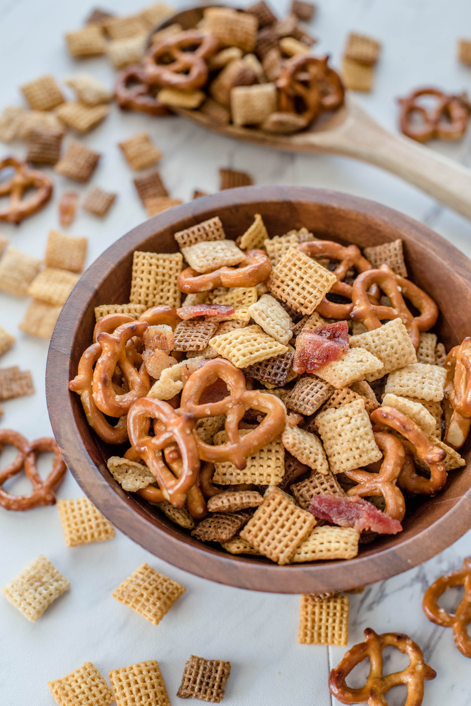 Crock-Pot® Bacon Ranch Party Mix is a great game day recipe that your whole family will love! 