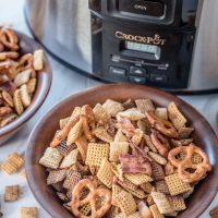 Crock-Pot® Bacon Ranch Party Mix is a great game day recipe that your whole family will love!