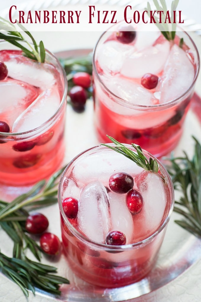 Cranberry Fizz Cocktail Recipe. This refreshing winter cocktail is sure to be a hit this holiday season. 