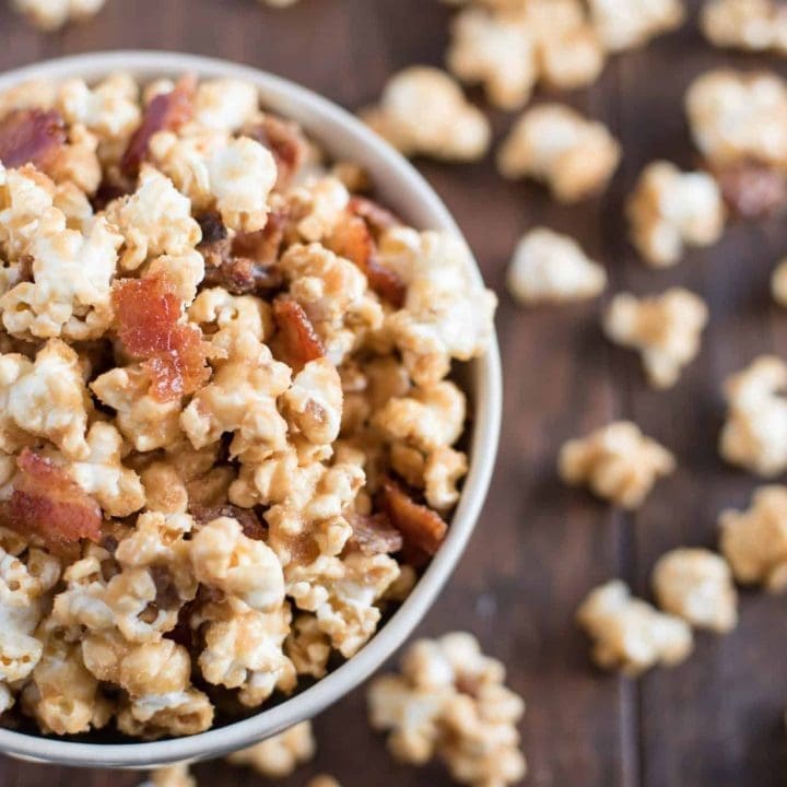 Maple Bacon Popcorn Almost Supermom
