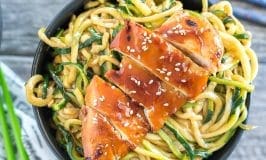 Teriyaki Chicken Zoodle Bowls