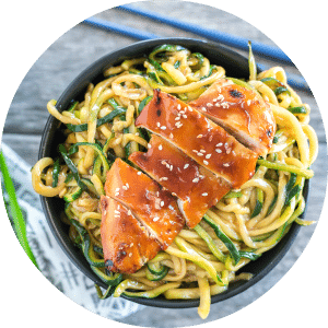 Teriyaki Chicken Zoodle Bowls