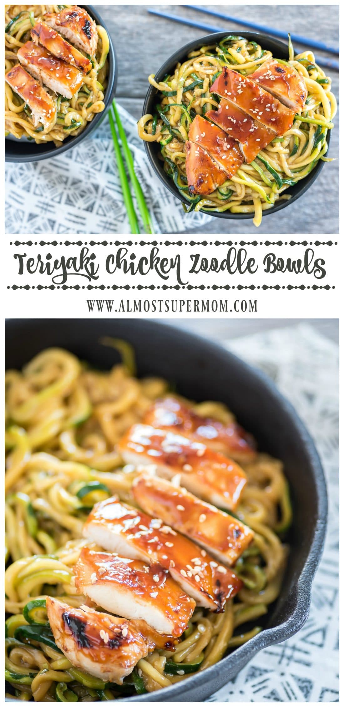 Teriyaki Chicken Zoodle Bowl