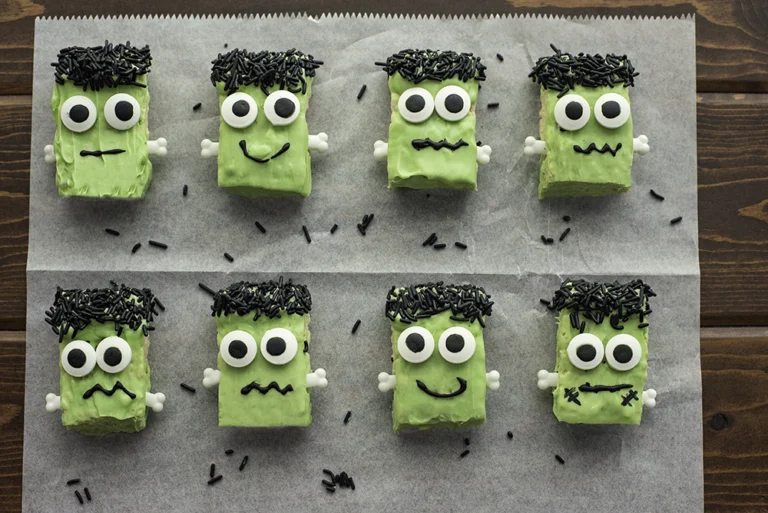 Frankenstein Rice Krispie Treats